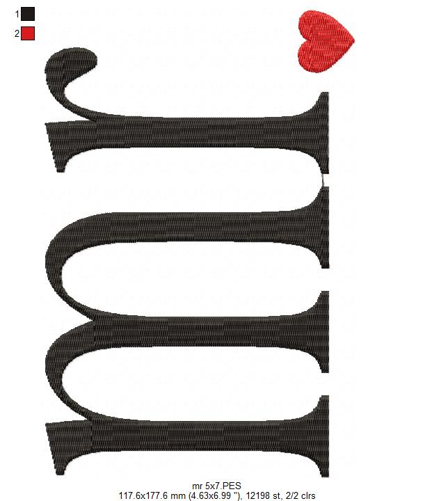 Mr. & Mrs. - Fill Stitch