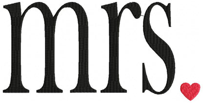 Mr. & Mrs. - Fill Stitch