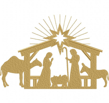 Nativity - Fill Stitch - Machine Embroidery Design
