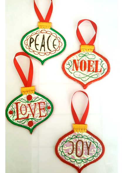 Christmas Ornaments - ITH Project - Machine Embroidery Design