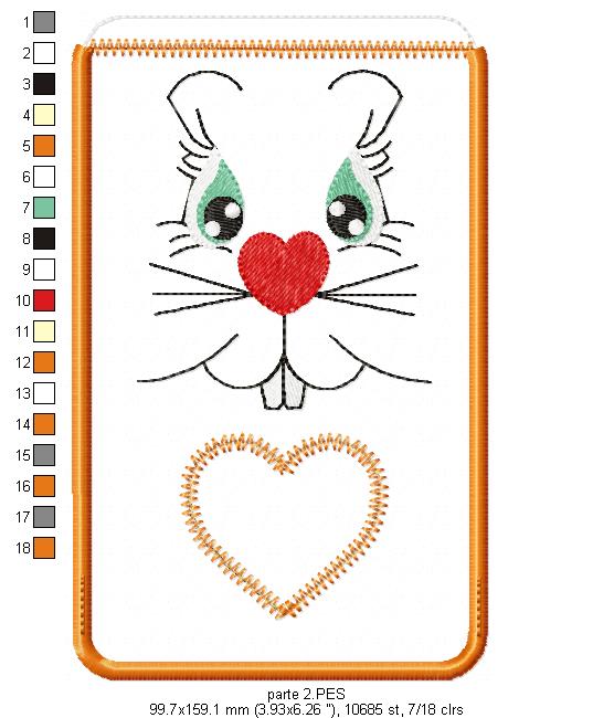 Candy Easter Bunny Bag - ITH Project - Machine Embroidery Design