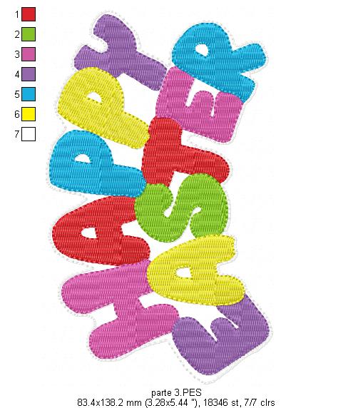 Easter Bunny Door Ornament - ITH Project - Machine Embroidery Design