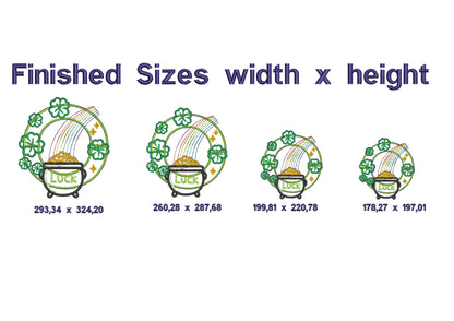 Saint Patrick's Rainbow Wreath - ITH Project - Machine Embroidery Design
