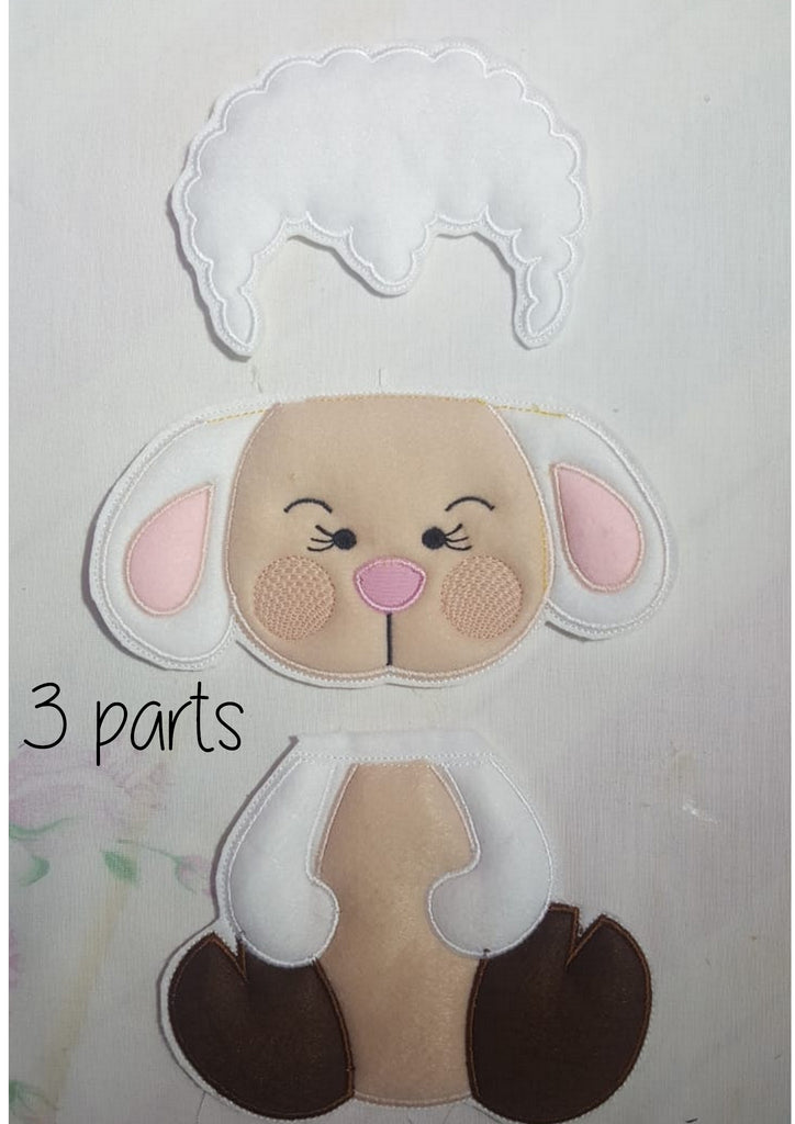 Cute Easter Sheep Vase Ornament - ITH Project - Machine Embroidery Design