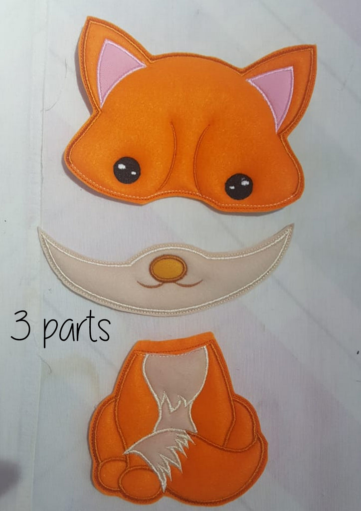 Cute Silly Fox Vase Ornament - ITH Project - Machine Embroidery Design