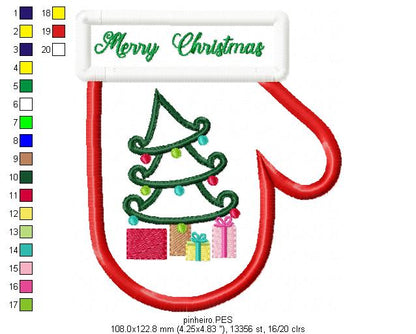 Christmas Cutlery Holder - Set of 6 designs - ITH Project - Machine Embroidery Design