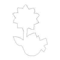 Sunflower Apply for Bowls - ITH Project - Machine Embroidery Design