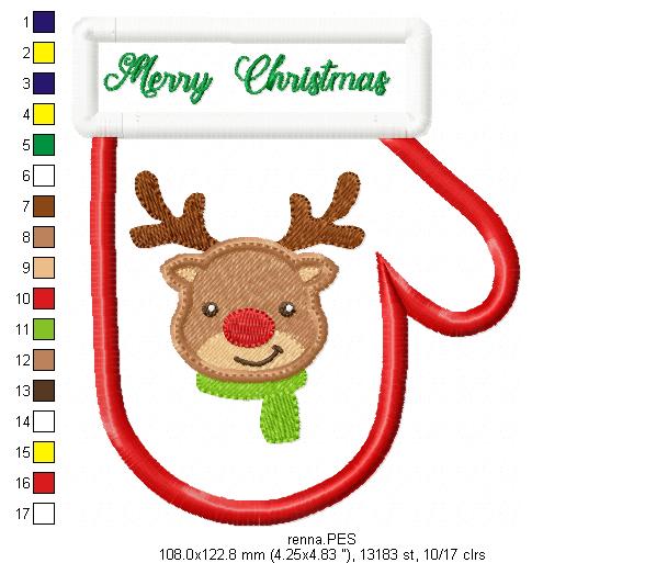 Christmas Cutlery Holder - Set of 6 designs - ITH Project - Machine Embroidery Design