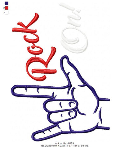 Rock On - Fill Stitch