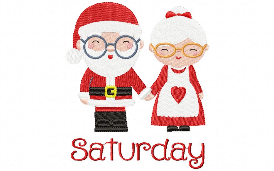 Days of the Week - Christmas - Machine Embroidery Design