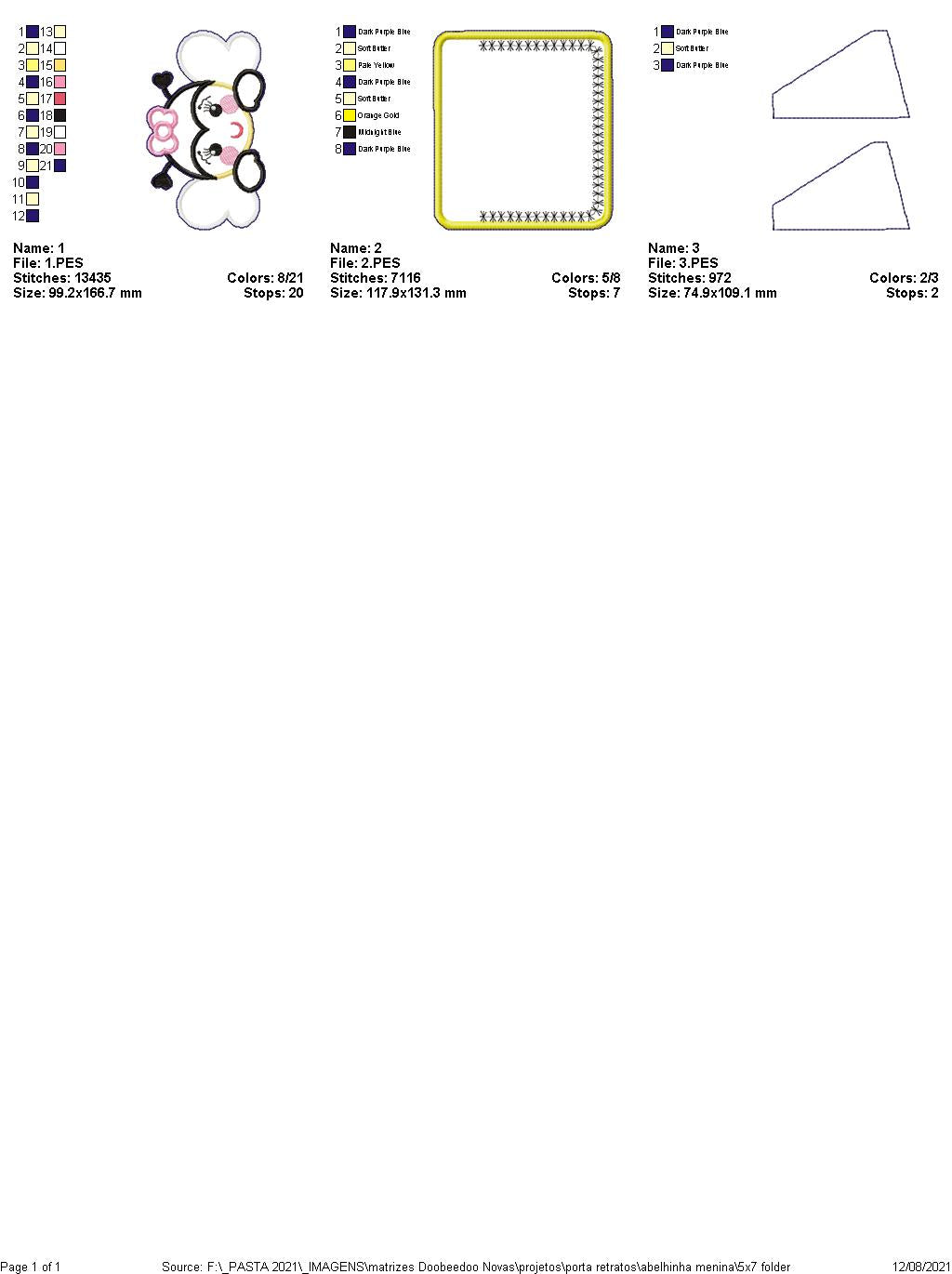 Happy Bee Nursey Ornament - ITH Project - Machine Embroidery Design