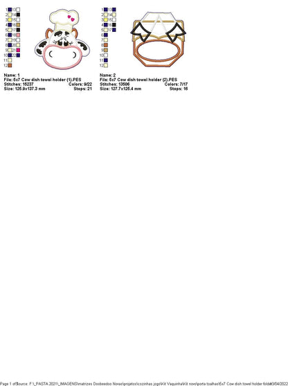 Cow - ITH Project - Machine Embroidery Design