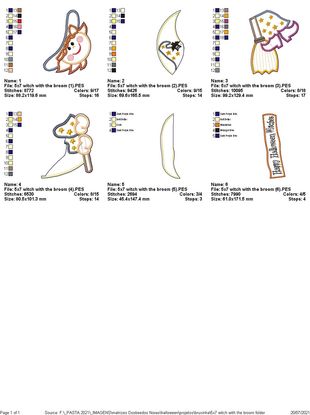 Halloween Witch Ornament - ITH Project - Machine Embroidery Design