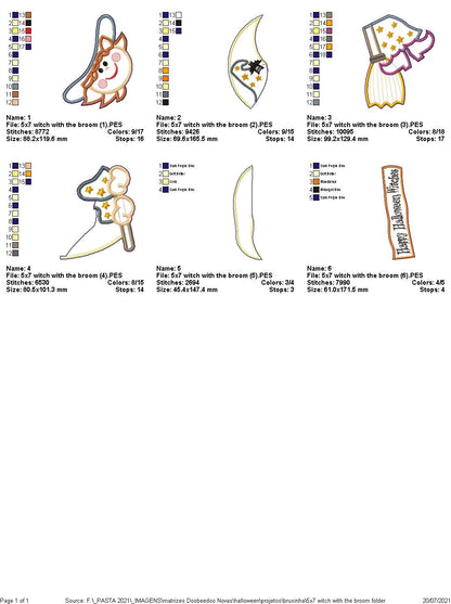 Halloween Witch Ornament - ITH Project - Machine Embroidery Design