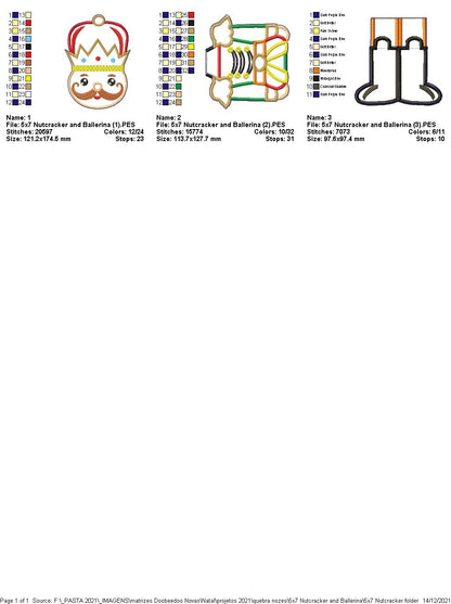 Nutcracker Vase Ornament - ITH Project - Machine Embroidery Design