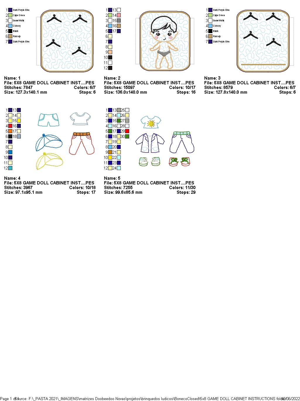 Wardrobe Boy Sensory Games - ITH Project - Machine Embroidery Design