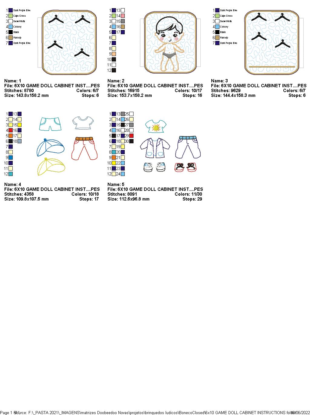 Wardrobe Boy Sensory Games - ITH Project - Machine Embroidery Design