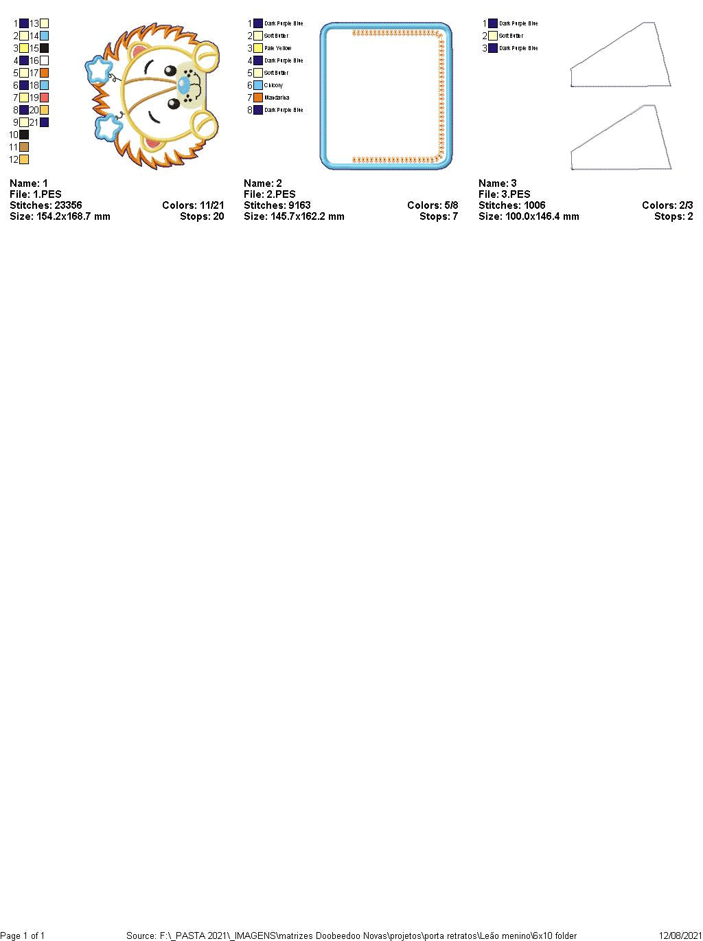 Happy Lion Nursery Ornament - ITH Project - Machine Embroidery Design