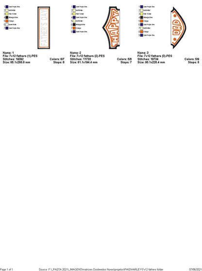 Happy Father's Day Ornament - ITH Project - Machine Embroidery Design