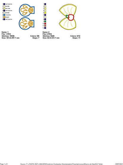 Mouse Ears Snow White Headband - ITH Project - Machine Embroidery Design