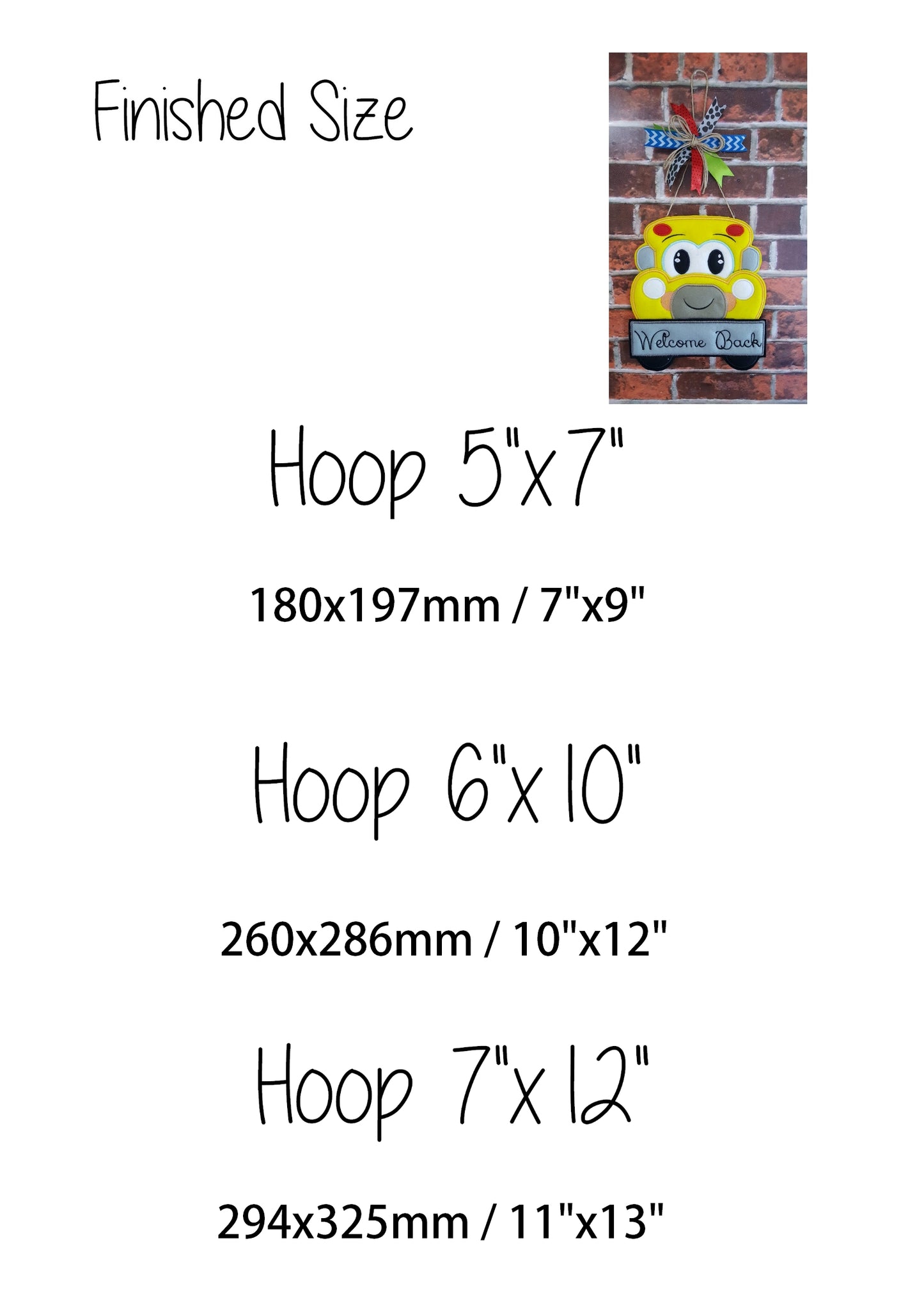 Welcome Back to School Bus Ornament - ITH Project - Machine Embroidery Design