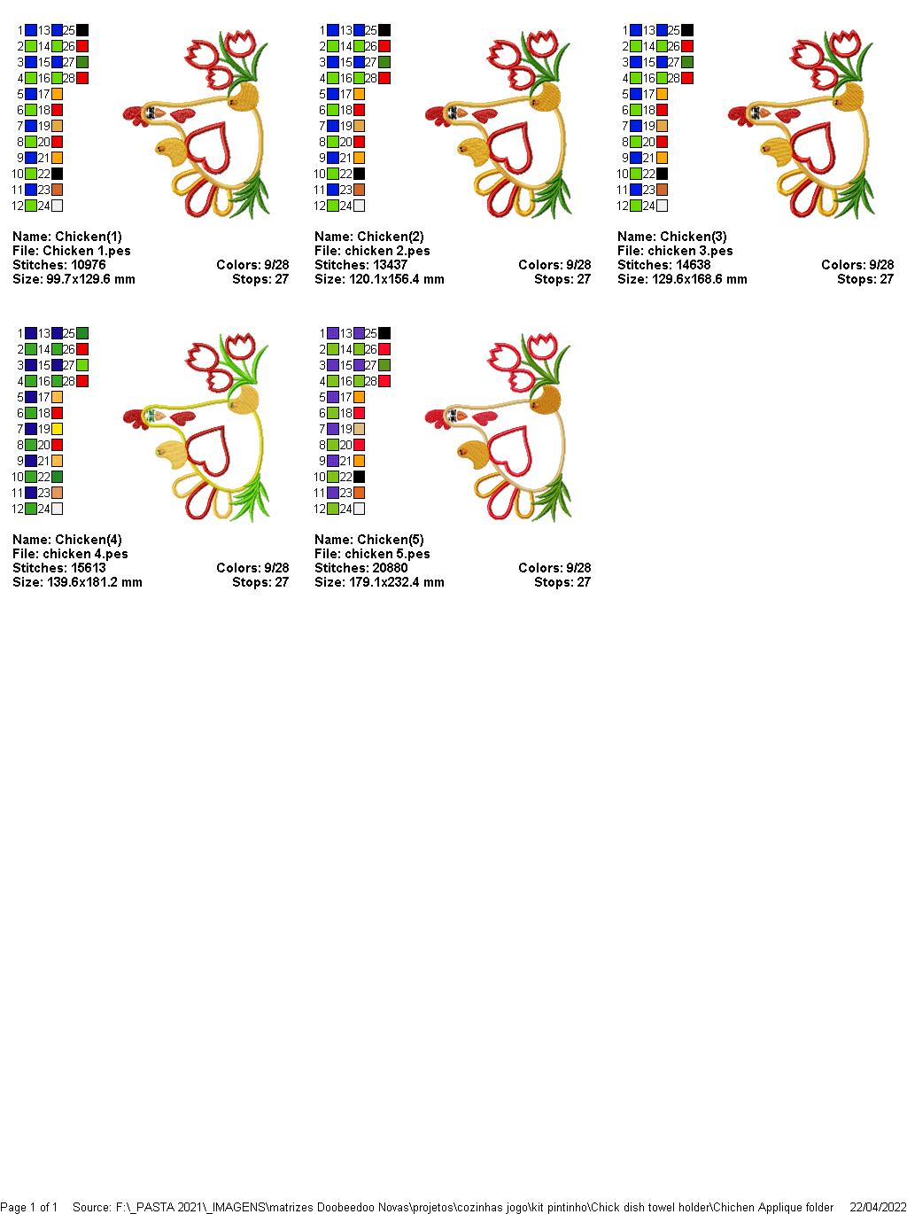 Chick - ITH Project - Machine Embroidery Design