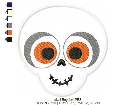 Skull Boy - Applique