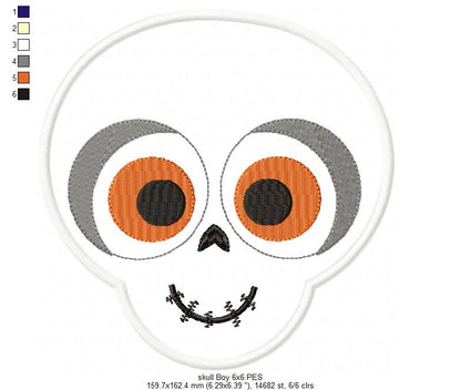 Skull Boy - Applique