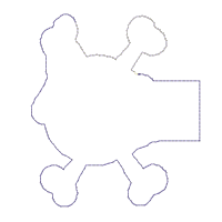 Skull Monster Headband - ITH Project - Machine Embroidery Design