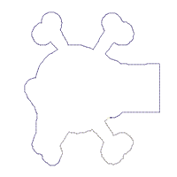 Skull Monster Headband - ITH Project - Machine Embroidery Design