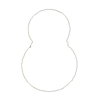 Snowman Listening Music - Applique