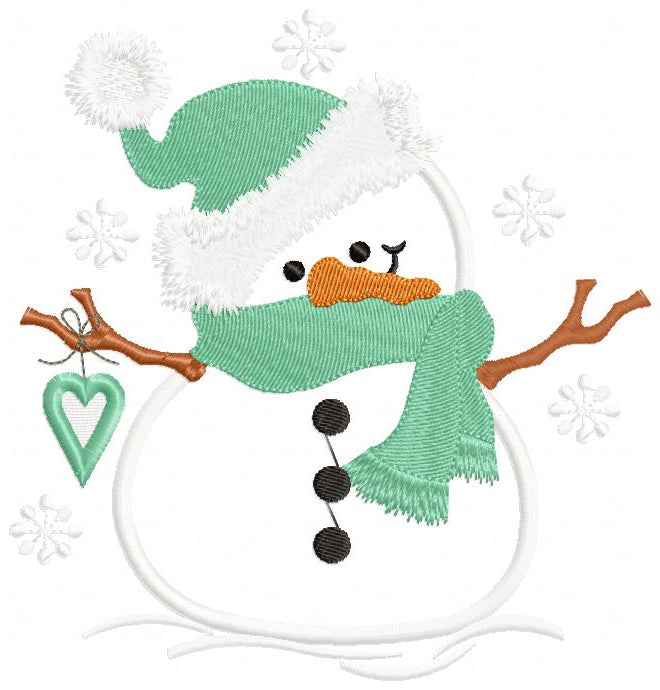 Snowman Christmas - Applique