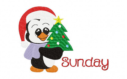 Days of the Week - Christmas - Machine Embroidery Design