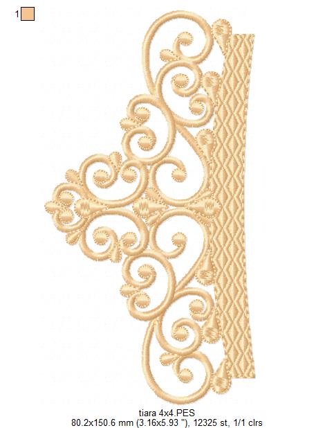 Princess Tiara - Fill Stitch