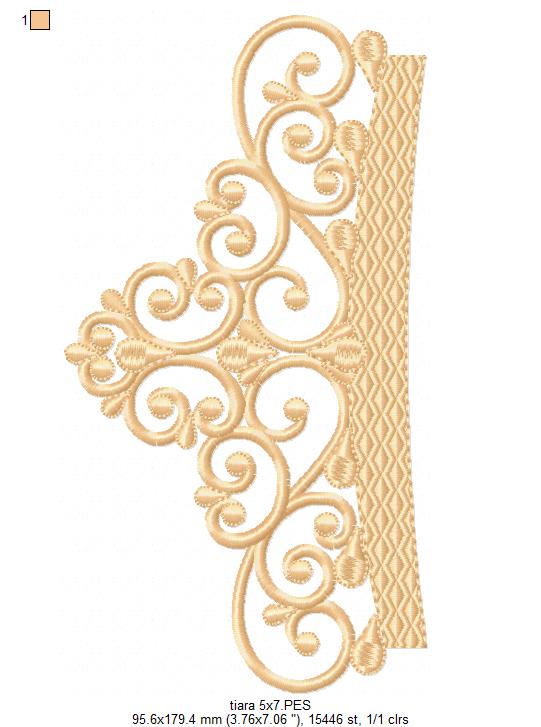 Princess Tiara - Fill Stitch