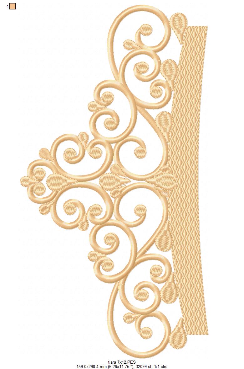 Princess Tiara - Fill Stitch