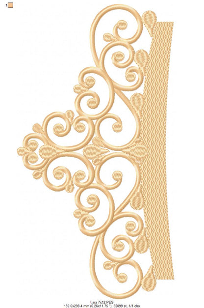 Princess Tiara - Fill Stitch