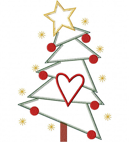 Christmas Tree - Raggy Applique