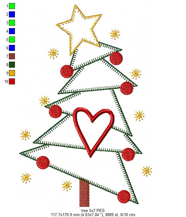 Christmas Tree - Raggy Applique