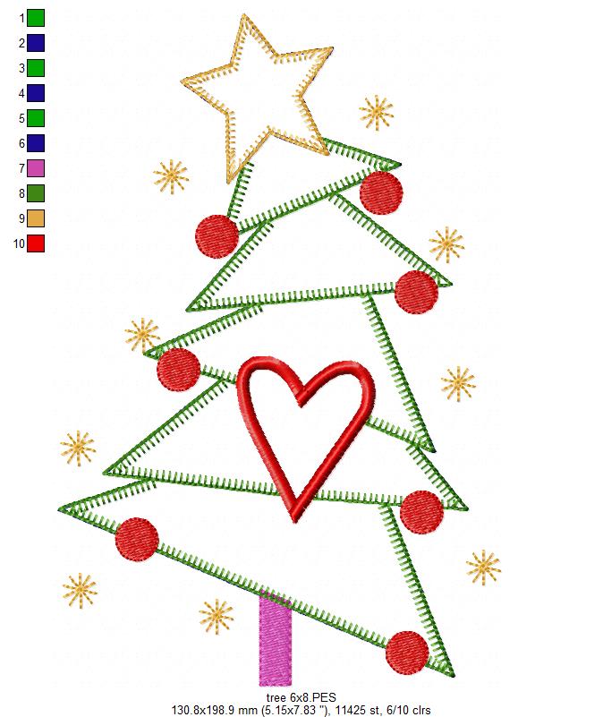 Christmas Tree - Raggy Applique