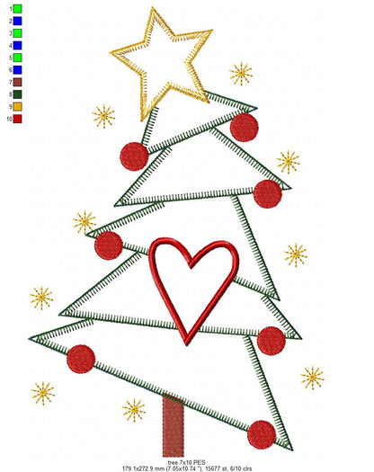 Christmas Tree - Raggy Applique