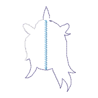 Unicorn Pacifier Holder - ITH Project - Machine Embroidery Design