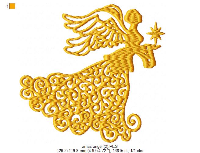 Christmas Angel - Fill Stitch