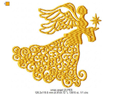 Christmas Angel - Fill Stitch