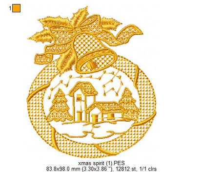 Christmas Spirit - Fill Stitch