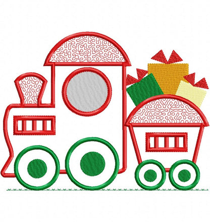 Christmas Train - Applique - 6 sizes